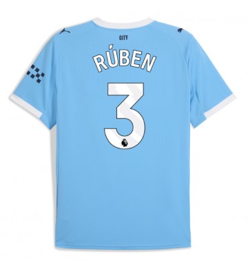 Manchester City Ruben Dias #3 Primera Equipación 2025-26 Manga Corta